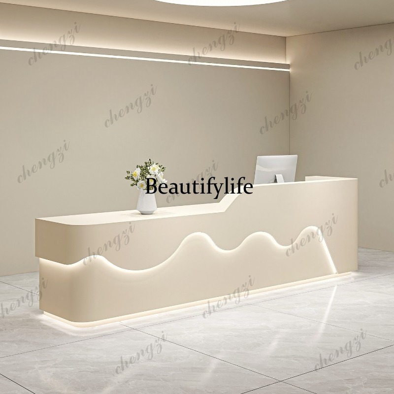Office Furniture Company - PPP ミニマリストの美的受付デスク ビューティーサロン シンプルなデザインの受付デスク 企業独自のモストラドール 商業用家具
