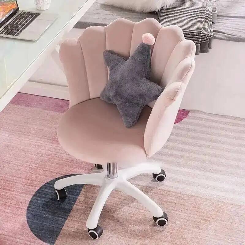 Office Furniture Company - 背もたれ付きシンプルモダン会社用回転式ソフトベルベットチェア、ホイール付きオフィスクリエイティブチェア、eスポーツルーム用オフィスチェア