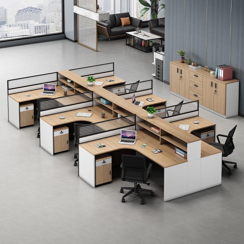 Office Furniture Company - 財務デスクスタッフデスクと椅子の組み合わせ会社4～6人用シンプルサブオフィスオフィス家具セット