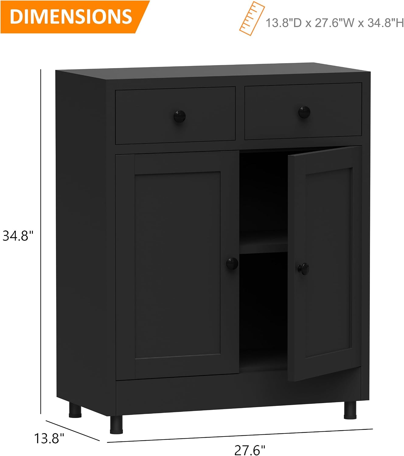 引き出し付き金属製収納キャビネット、調節可能な棚付きサイドボ - Credenza Office Storage のレビューと価格