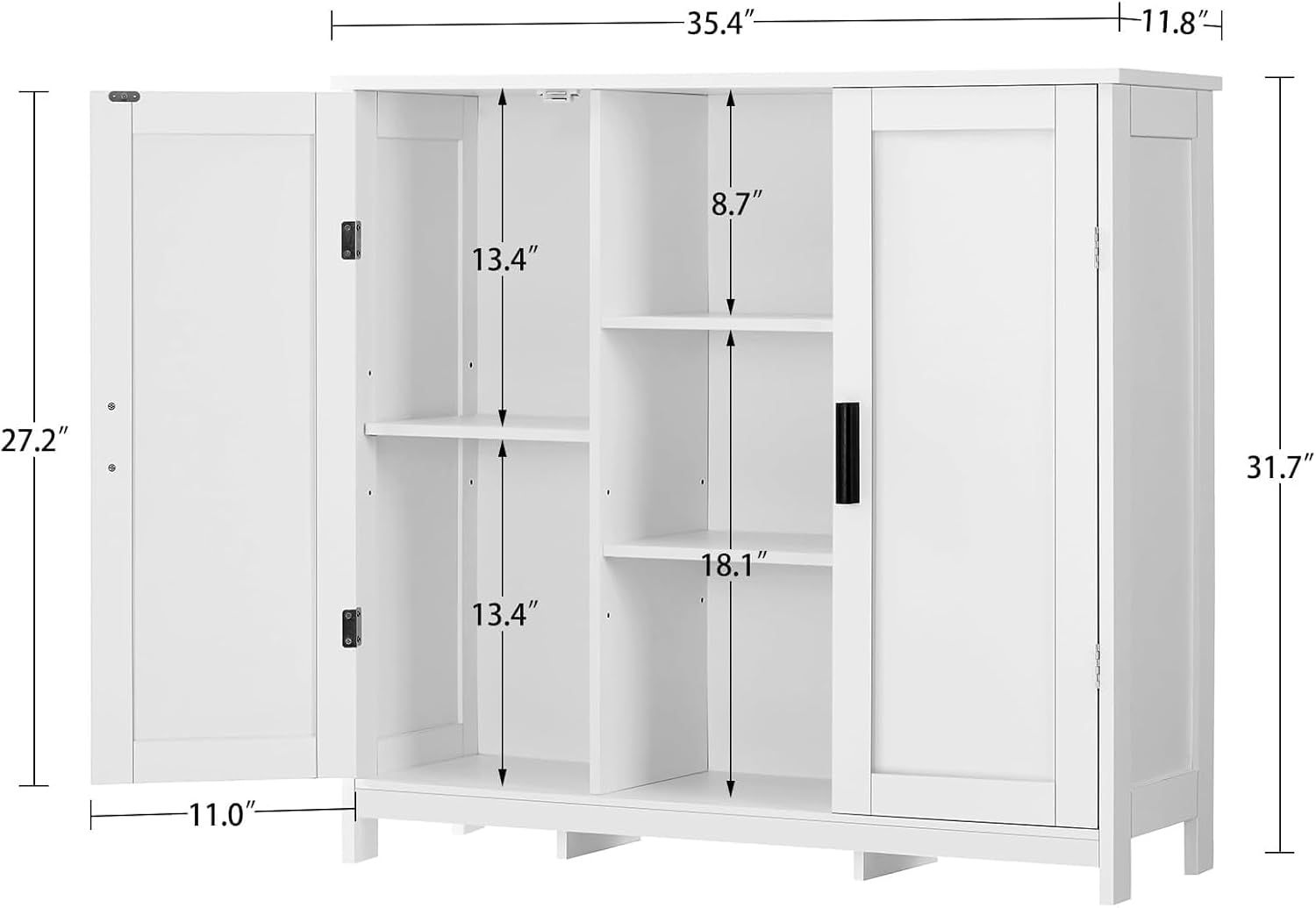 扉付き収納キャビネット 収納棚 アクセントサイドボード ビュ - Credenza Office Storage のレビューと価格