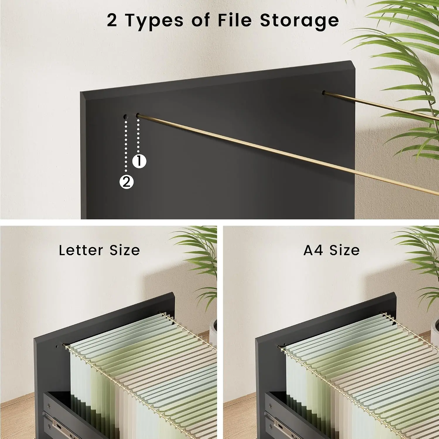 60インチの引き出しと扉付きファイルキャビネット、内蔵充電ス - Credenza Office Storage のレビューと価格