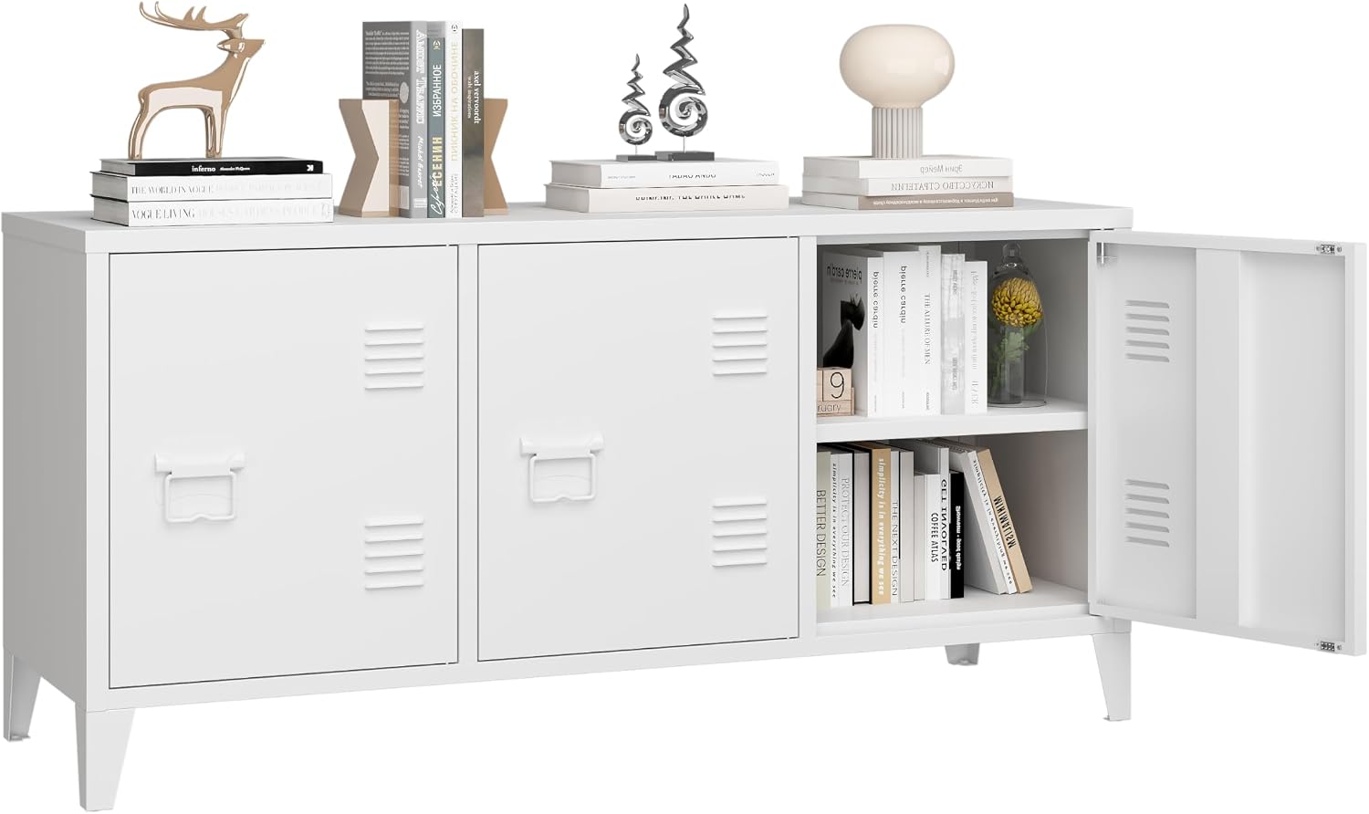 モダンなテレビスタンドエンターテイメントセンター、3つのドア - Credenza Office Storage のレビューと価格